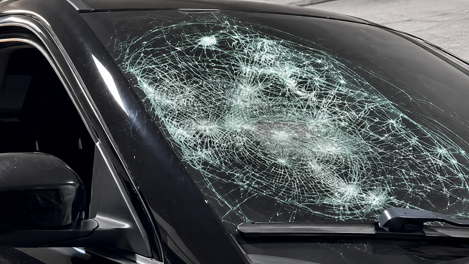 Before windshield replacement